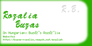 rozalia buzas business card